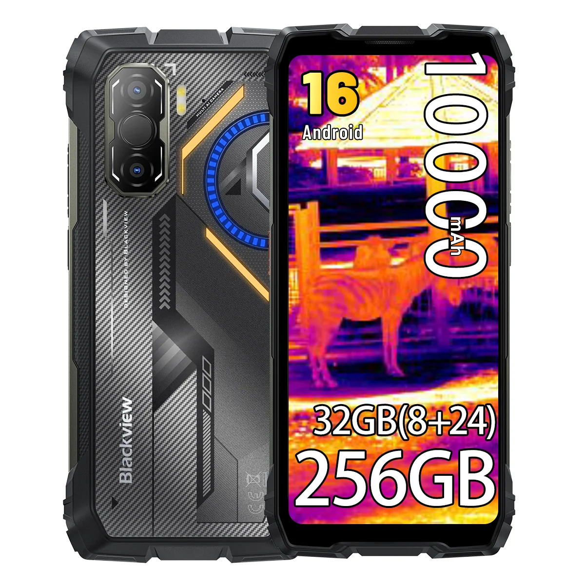 [Wysyłka z Polski] [Bez ładowarki UE] Wytrzymały Smartfon Blackview ROCK 3, Android 16, 6,78-calowy wyświetlacz 2.4K, 32GB (8+24) + 256GB, bateria o bardzo długim czasie gotowości 10000mAh, NFC