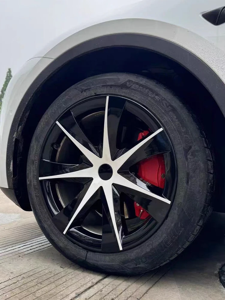 4 SZT. Osłony na koła 19 cali, wzór pasujący do TESLA Model Y 2020-2024, zamienniki kołpaków, pełne osłony felg, akcesoria.