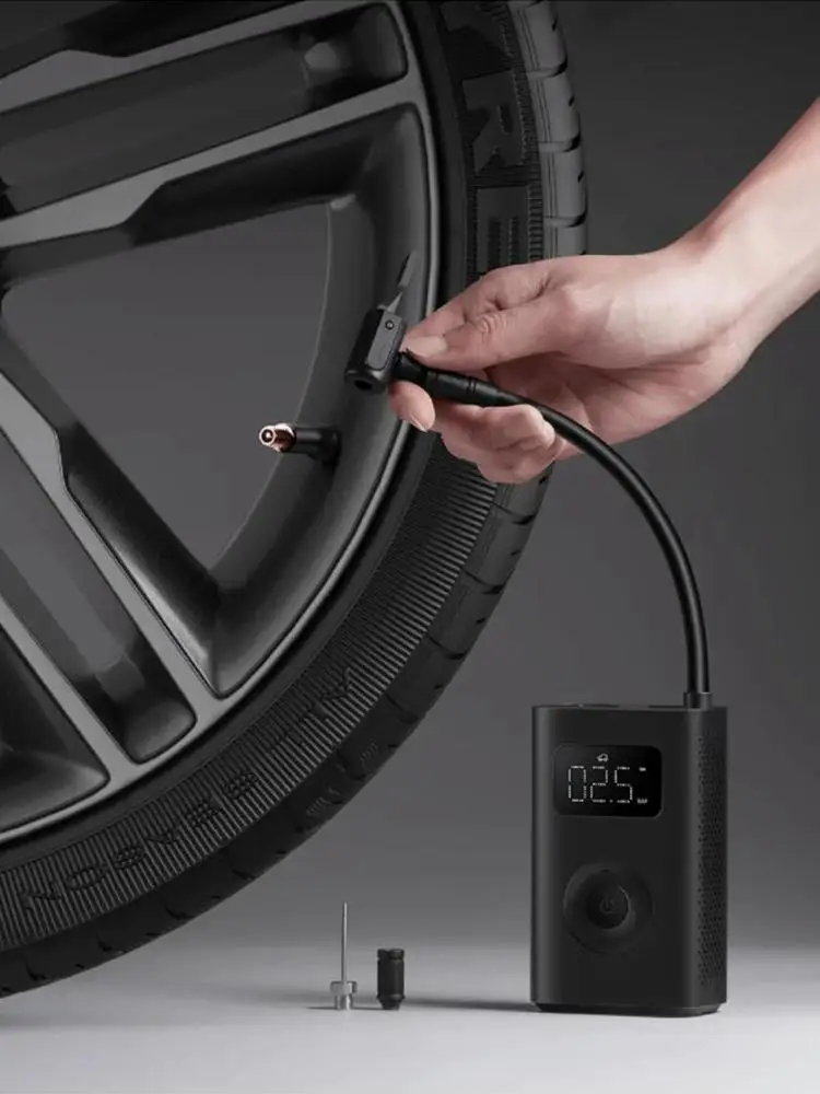 Przenośny elektryczny kompresor powietrza Xiaomi Mijia 2D, przenośna elektryczna pompka powietrza, inteligentny cyfrowy inflator z funkcją wykrywania ciśnienia w oponach