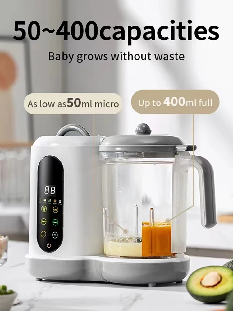 Wielofunkcyjny robot kuchenny dla dzieci, urządzenie do przygotowywania posiłków uzupełniających, maszynka do mielenia żywności dla dzieci, urządzenie do gotowania na parze, mieszania, podgrzewania i
