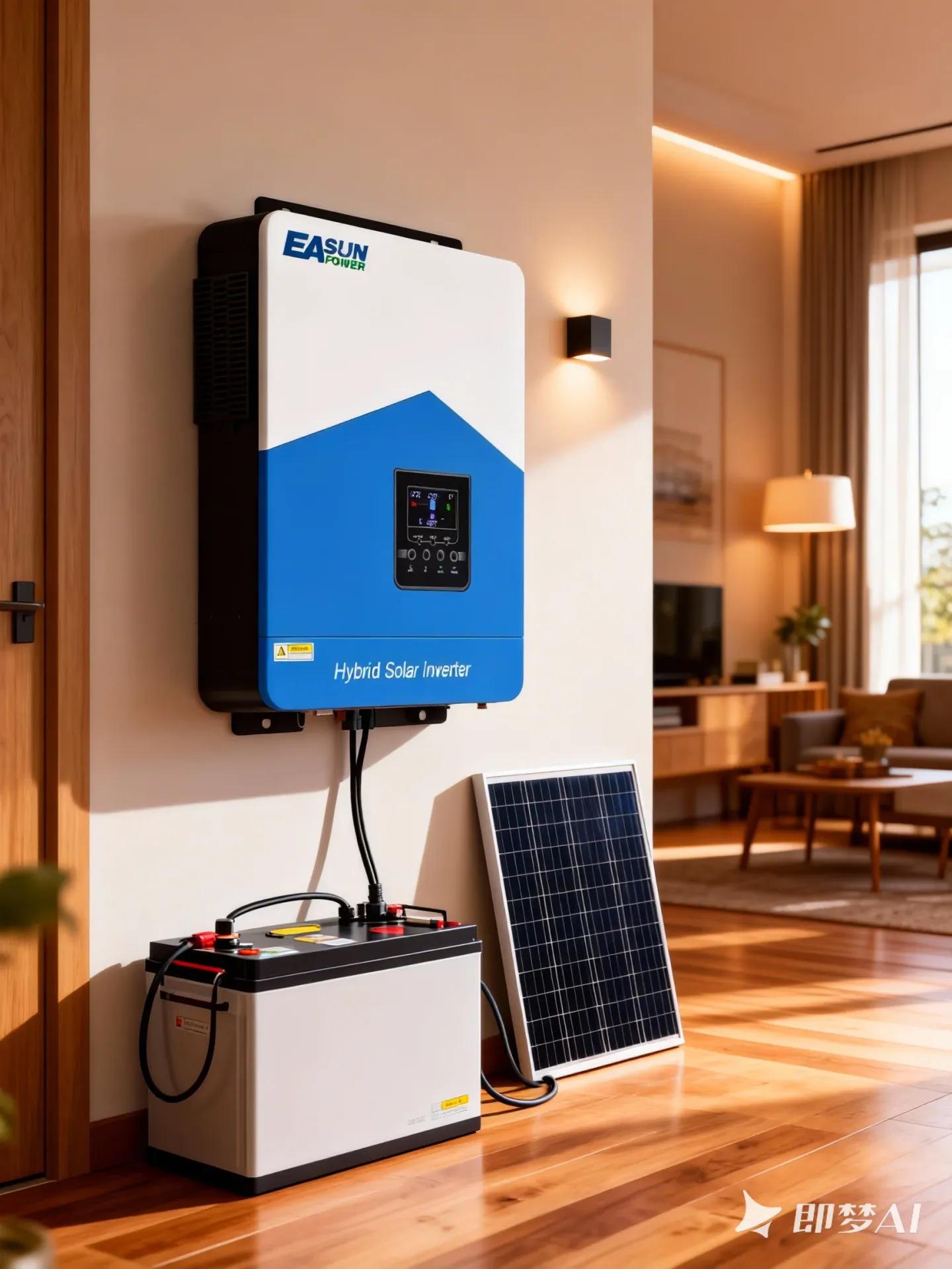 Inwerter solarny Easun Power 4200W 24V hybrydowy, off-grid, MPPT, podwójne wyjście, czysta fala sinusoidalna, 120A, 230V, 50/60Hz, inwerter-słoneczny z funkcją ładowania.