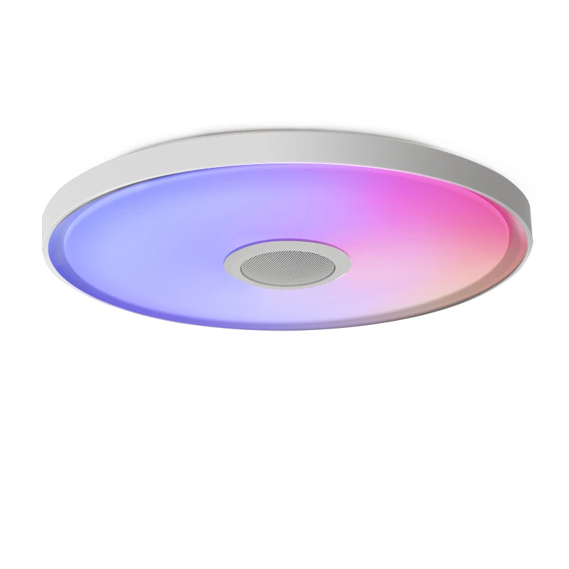 MARPOU LED Nowoczesna Lampa Sufitowa RGB Kolorowe Ściemnianie Sterowanie Aplikacją Pilot 18 Cali Duży Rozmiar Inteligentny Dom Muzyka Lampa Sufitowa Sypialnia