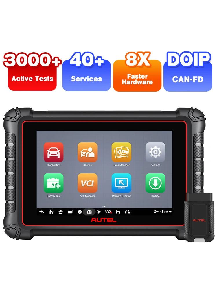 Autel MaxiCOM MK900BT MK900-BT Dwukierunkowy Narzędzie Diagnostyczne CAN FD/DOIP Skaner Samochodowy OBD2 Ulepszenie MK900 MK808BT Pro