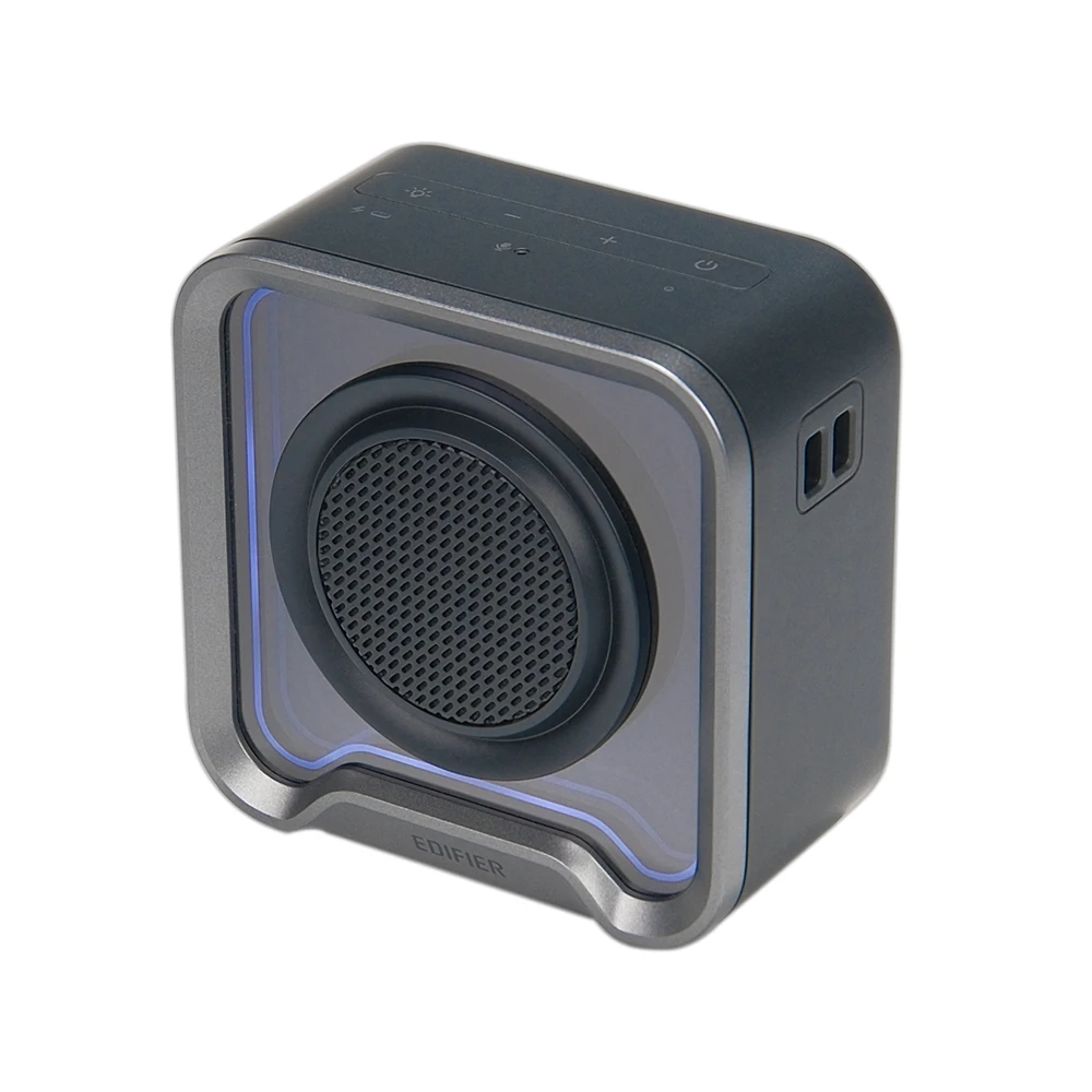 Przenośny głośnik Bluetooth Edifier QS20 z oświetleniem ambientowym, Bluetooth V6.0, wodoodporność IP67, 12 godzin pracy na baterii, z mikrofonem do użytku na zewnątrz. Red