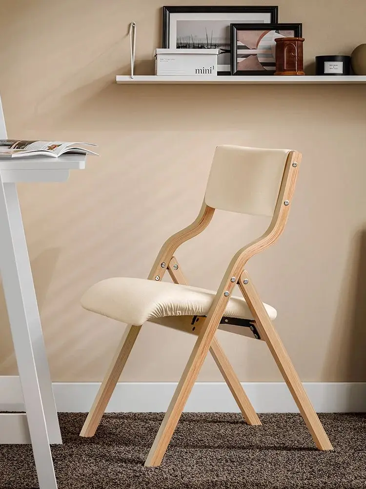 SoBuy FST40x2 Zestaw 2 Składanych Drewnianych Krzeseł, Ergonomiczne Krzesła Kuchenne i Jadalne z Wyściełanym Siedziskiem, Krzesło Składane na Balkon i do Biura