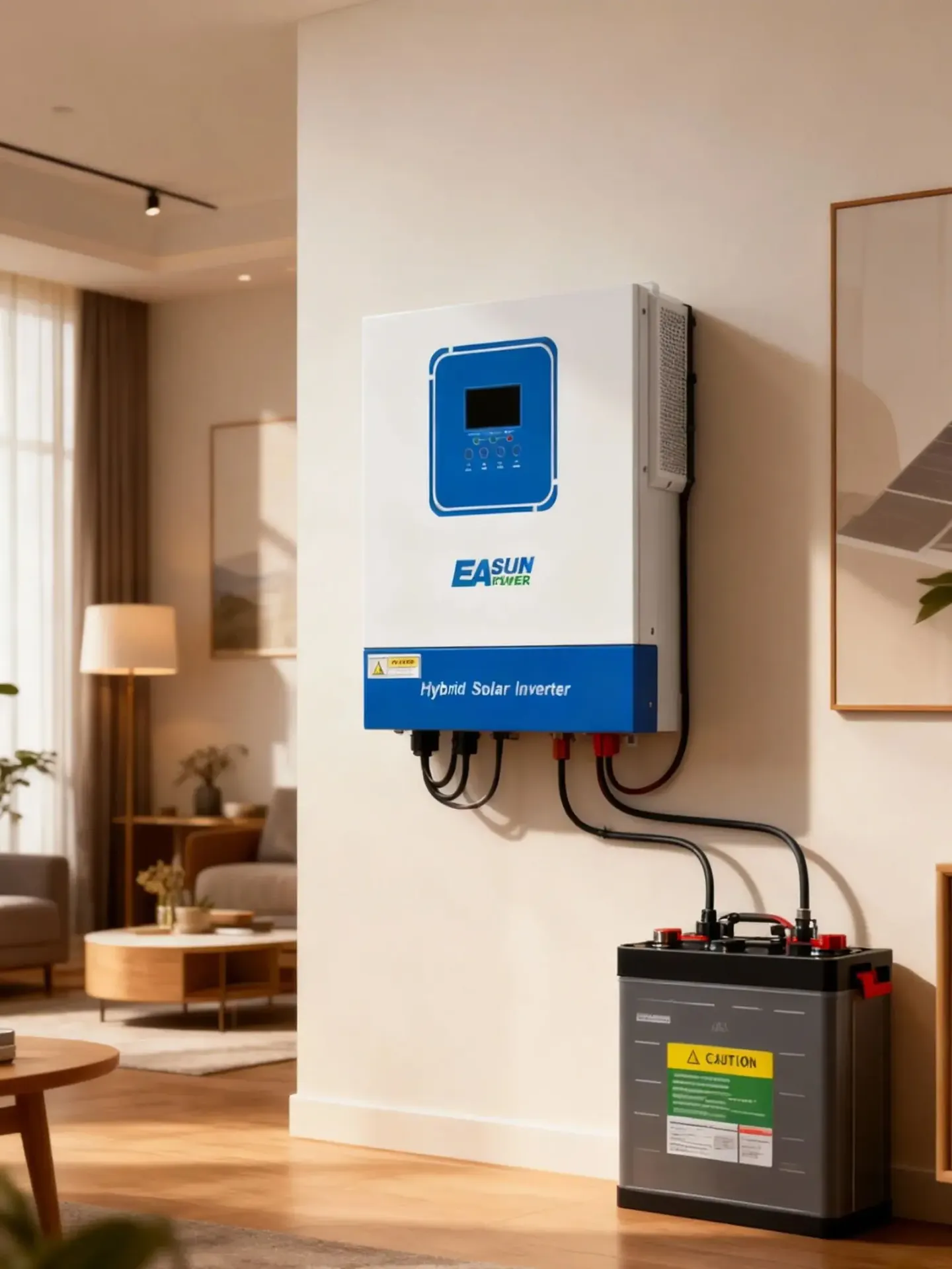 Easun 4000W 24V 230V Inwerter Off Grid MPPT Czysta Sinusoida Ładowarka Solarna 120A Bateria Litowa 50/60Hz Hybrydowy z WIFI Dostępny w UE