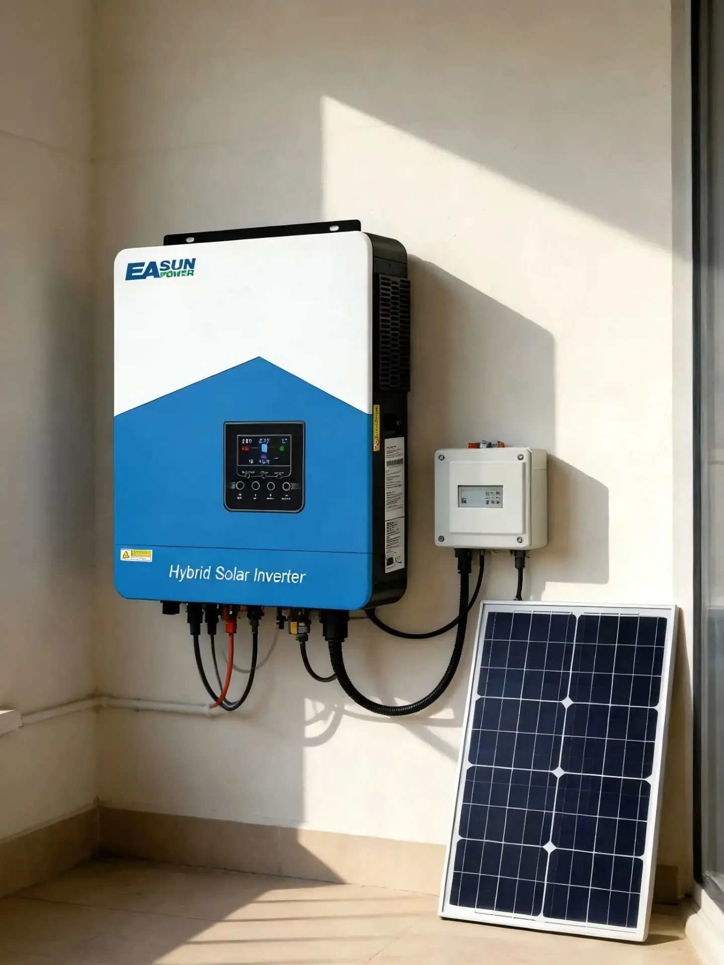 EASUN POWER 2.2KW 3.2KW 4.2KW 6.2KW Hybrydowy Inwerter Solarny 12V 24V 48V 220V Czysta Sinusoida 80A 120A Ładowarka MPPT Inwerter Off Grid z WIFI