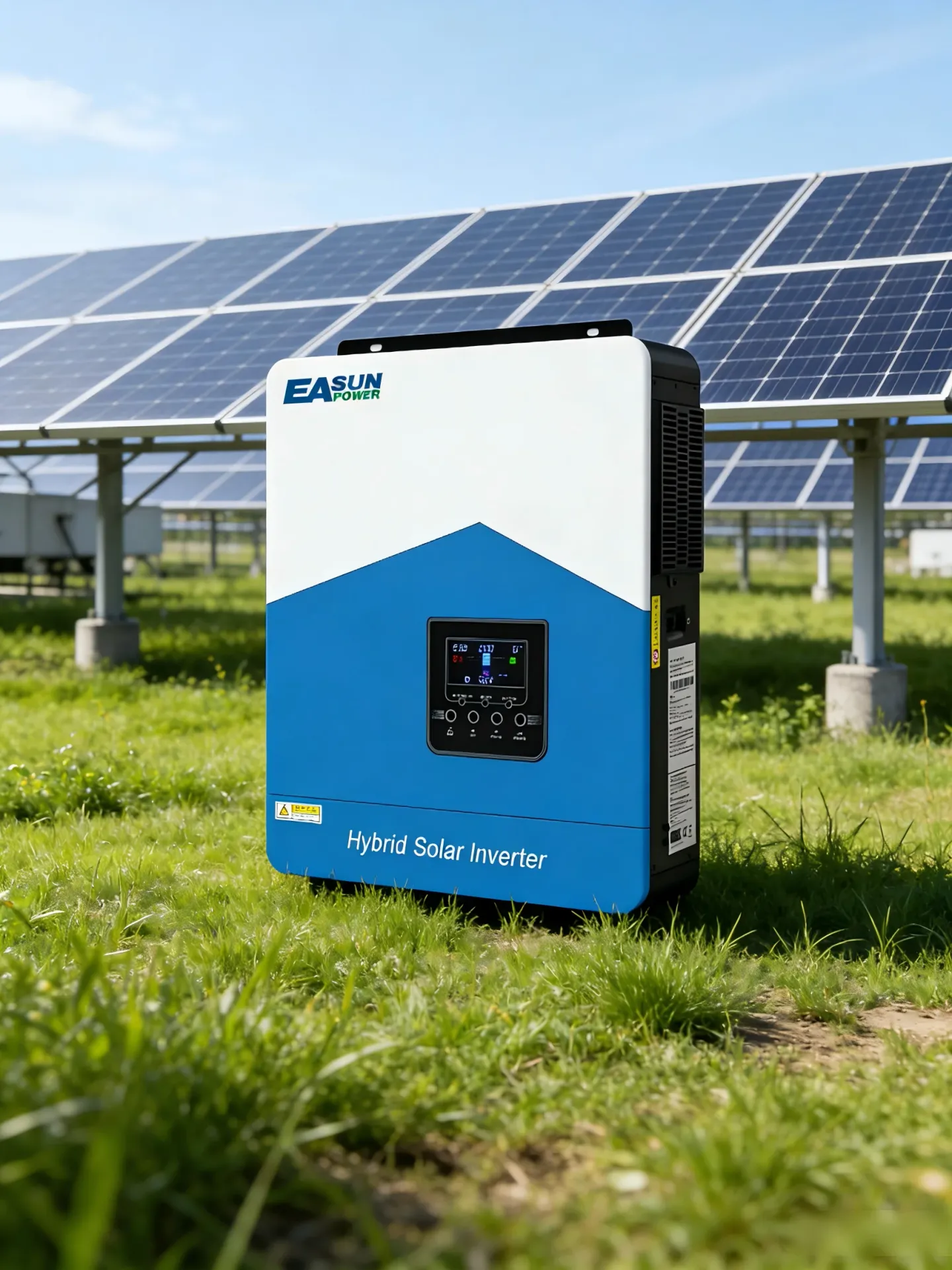 Inwerter solarny hybrydowy EASUN POWER 6.2KW 48V 220V Off Grid z czystą sinusoidą, ładowarka solarna MPPT 120A z WIFI