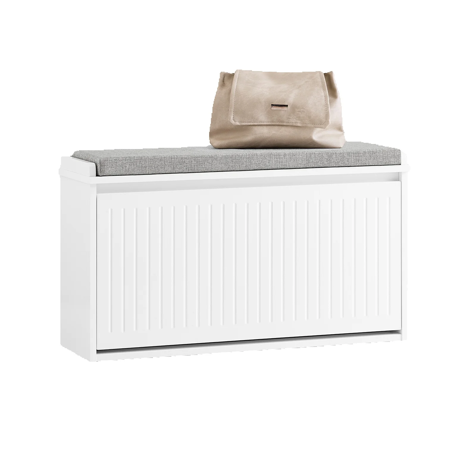SoBuy FSR98-L Szafka na buty z klapą, szafka na obuwie z siedziskiem, szafka na buty z szufladami, ławka BHT ok. 80x45x26 cm