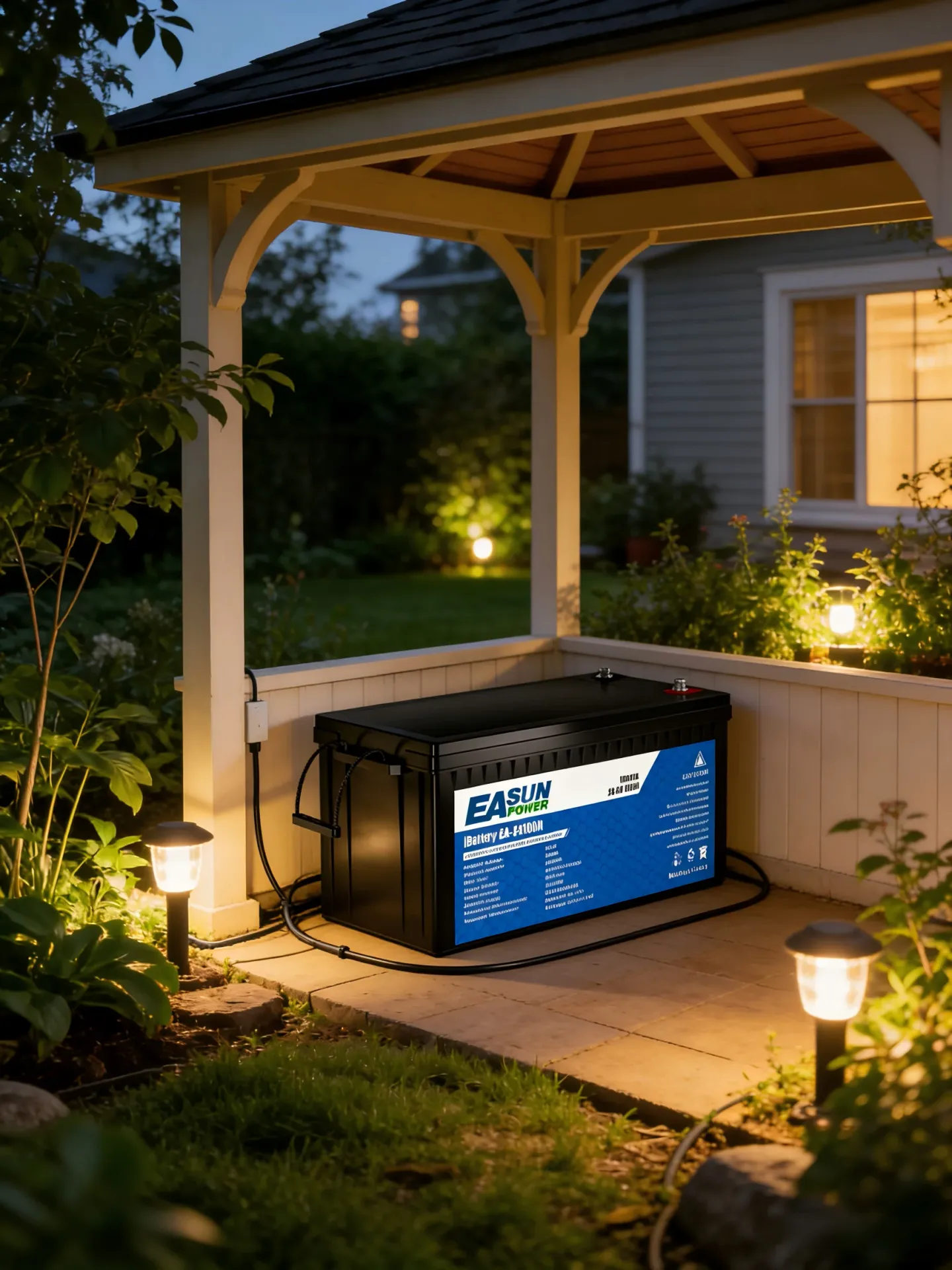 EASUN POWER 12V 24V Akumulator LiFePo4 100AH 300AH Pakiet Litowy 100A BMS Do RV Inwerter Solarny Akumulator Litowo-Żelazowo-Fosforanowy Bez Podatku