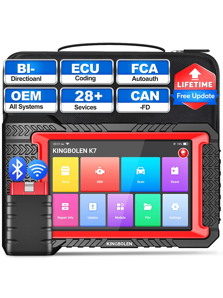 Dożywotnia bezpłatna aktualizacja KINGBOLEN K7 ALL System Polskie narzędzia diagnostyczne samochodowe Kodowanie ECU Aktywny test 28 resetów Skaner OBD PK LAUNCH X431 CRP919E BT