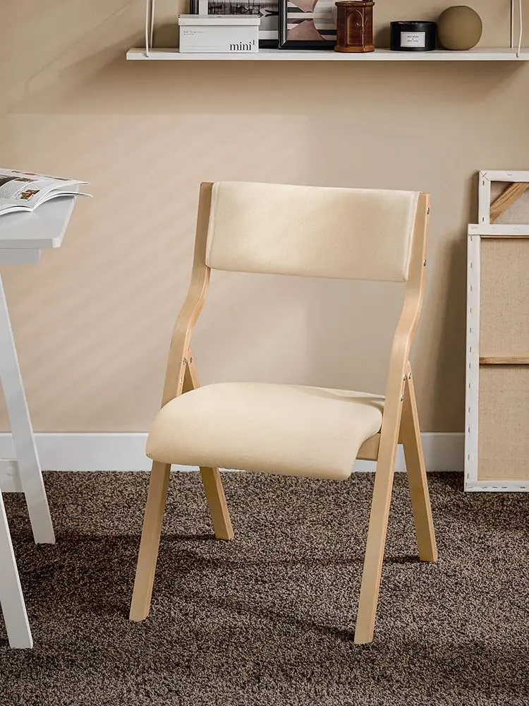 SoBuy FST40x2 Zestaw 2 Składanych Drewnianych Krzeseł, Ergonomiczne Krzesła Kuchenne i Jadalne z Wyściełanym Siedziskiem, Krzesło Składane na Balkon i do Biura