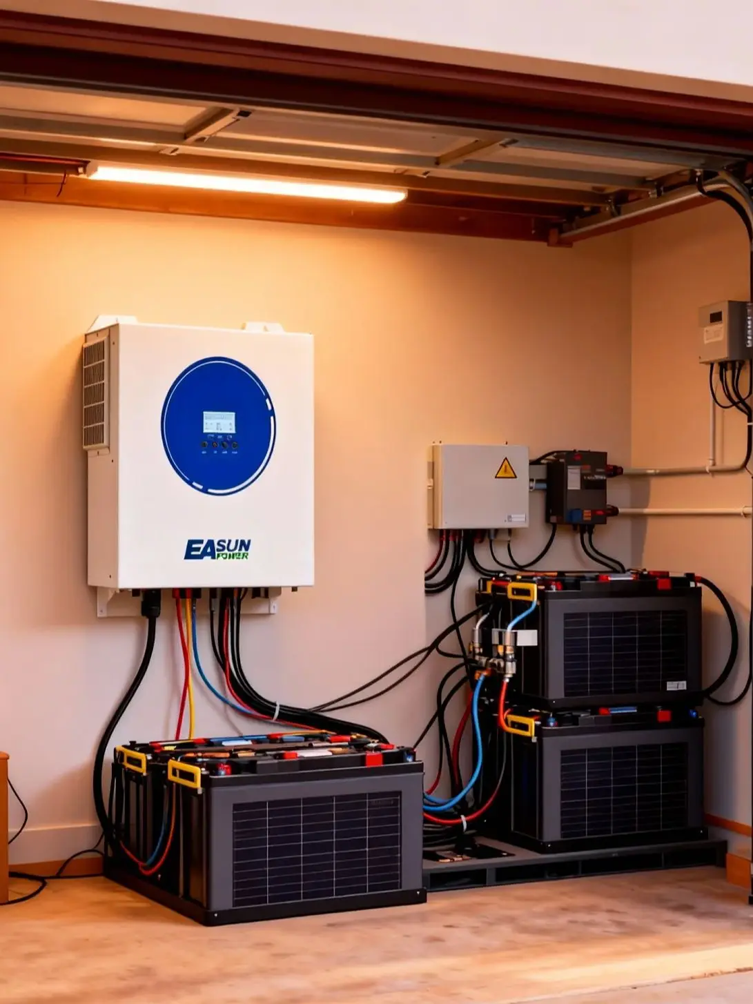 Easun 11000W 48V Off Grid Inwerter Solarny Hybrydowy 150A Dual MPPT 230V Podwójne Wyjście 50Hz/60Hz 60 500VDC Ładowarka Solarna PV WIFI BMS