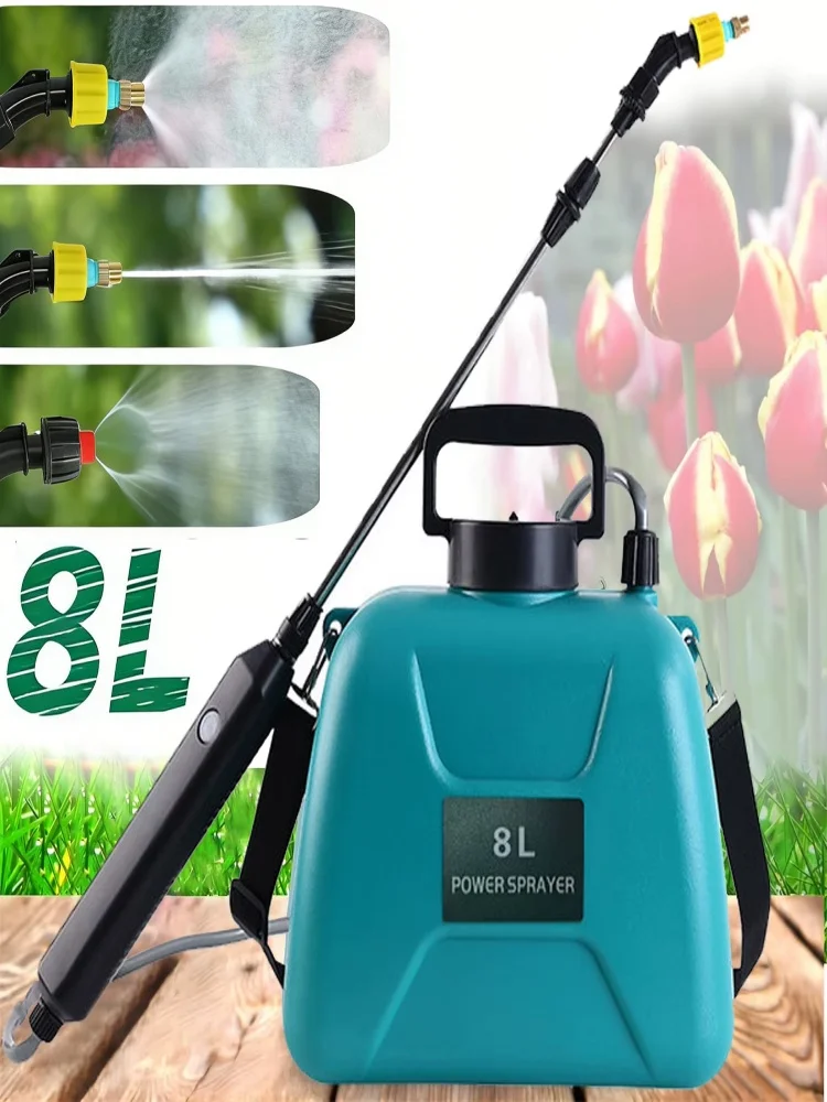 Elektryczny opryskiwacz na ramię 5/8L, konewka z pistoletem natryskowym, automatyczny rozpylacz do roślin ogrodowych, narzędzie do nawadniania z ładowaniem USB.