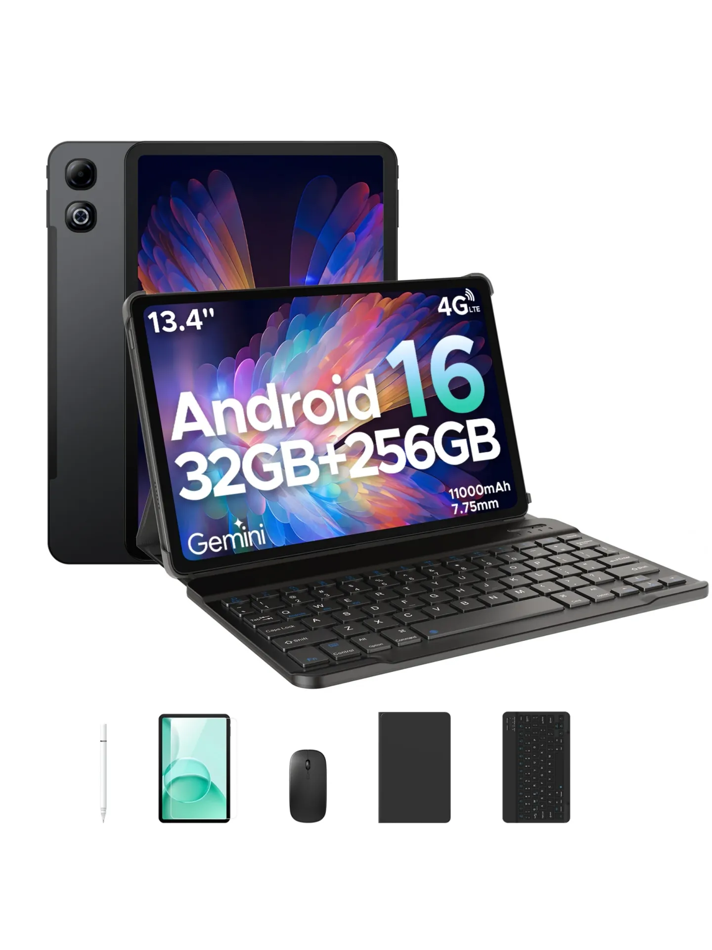 DOOGEE Tab G6 Max Android 16 32GB+256GB 13,4'' 90Hz Wyświetlacz 11000mAh Bateria 7,7mm Ultracienki UNISOC T7280 Widevine L1
