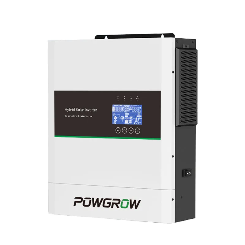 POWGROW 12KW 6.5KW 5KW 3.6KW Hybrydowy Inwerter Solarny z Podwójnym Wyjściem MPPT 220V 24V 48V Maksymalne Wejście PV 500V Ładowarka Solarna 160A z BMS