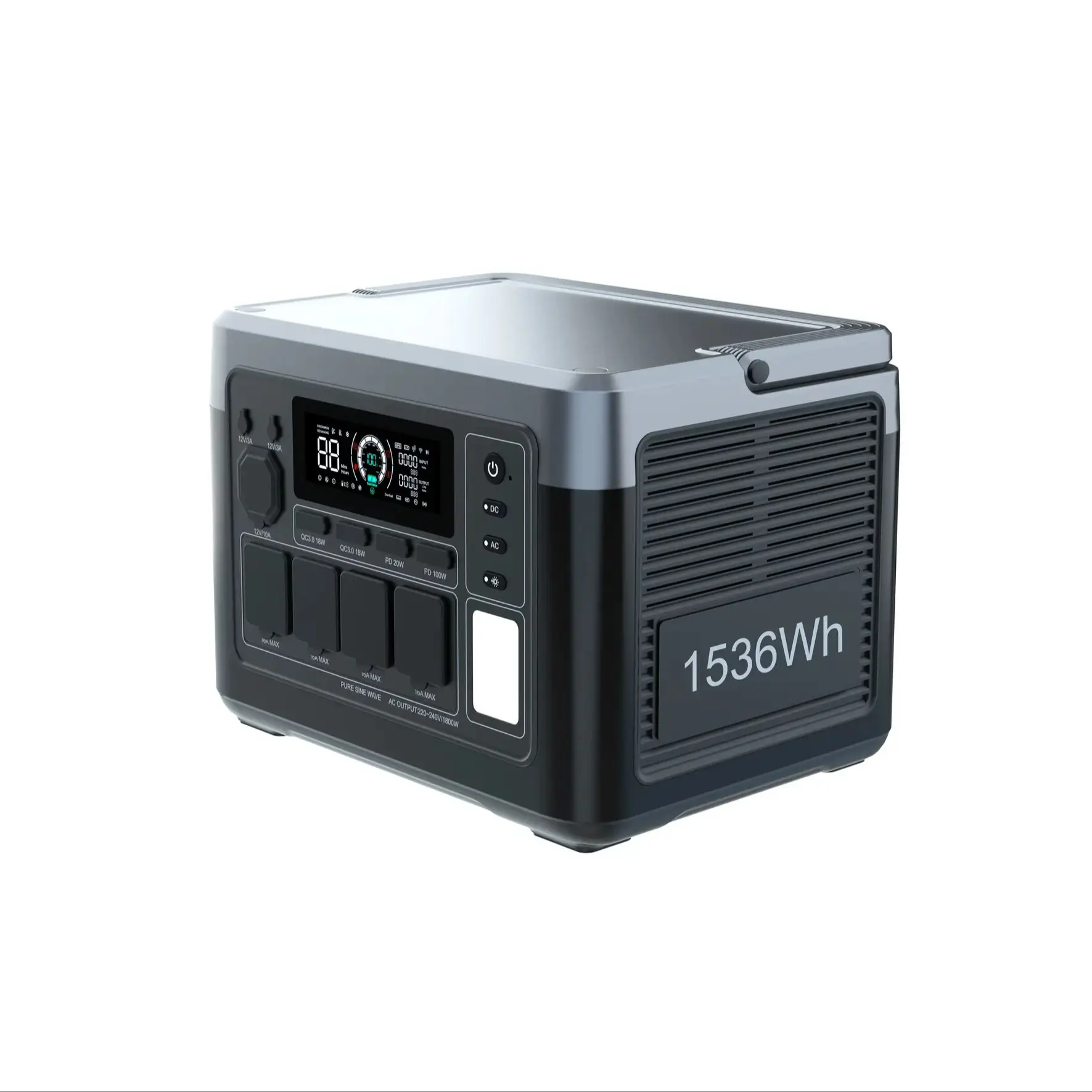 OUKITEL P1500E Plus Przenośna Stacja Zasilania 1800W Moc Wyjściowa 1536Wh LiFePO4 Rodzinna Zastosowanie na Kempingu Zewnętrzne Zasilanie Zapasowe Mobilne Zasilanie