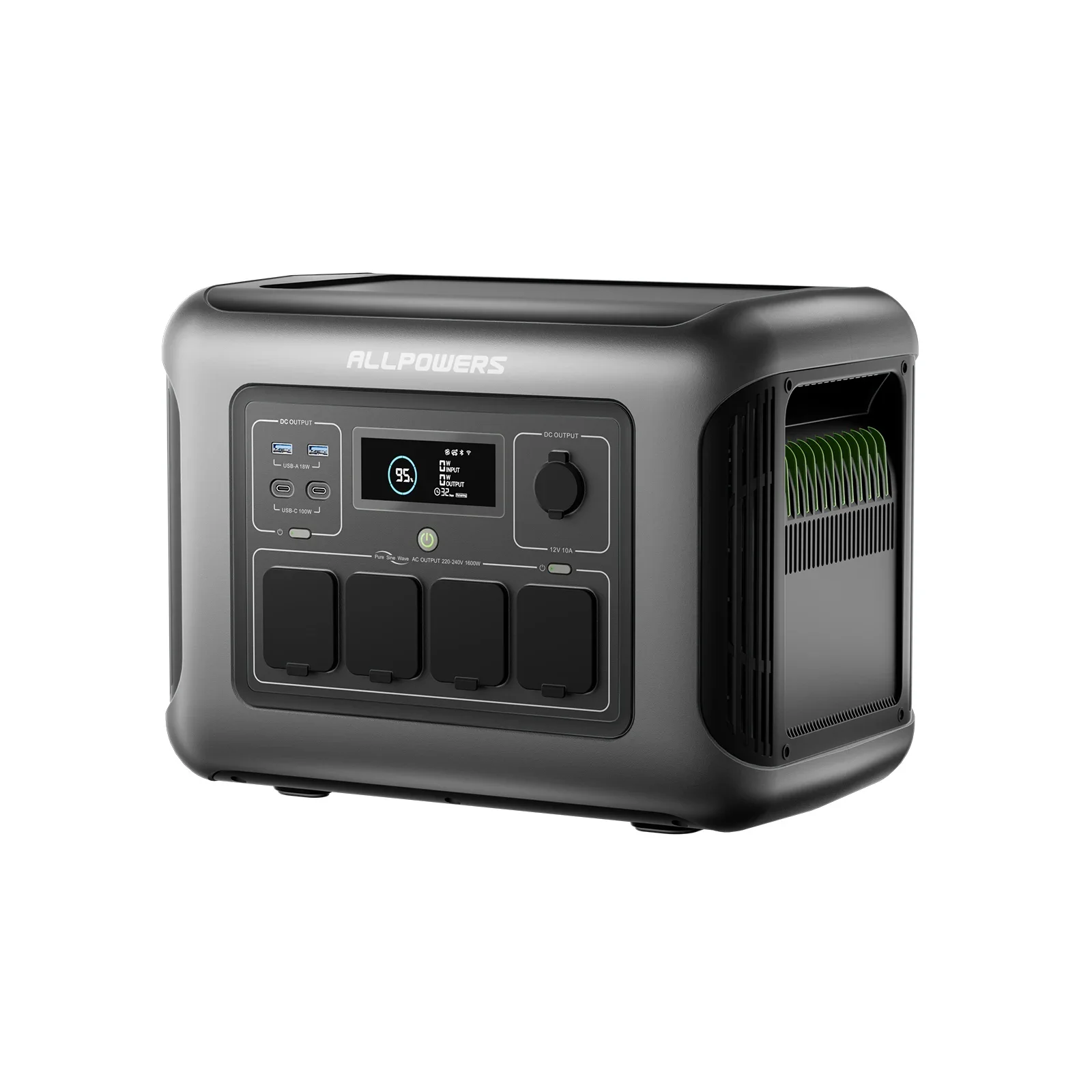 ALLPOWERS R1500 LITE Przenośna Stacja Zasilania 1056Wh LiFePO4 Generator Solarny z UPS 4x1600W Gniazda AC 650W MPPT do Kampera i Kempingu