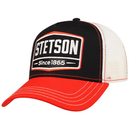 Czapka Highway Trucker by Stetson, czarno-pomarańczowy, One Size Small