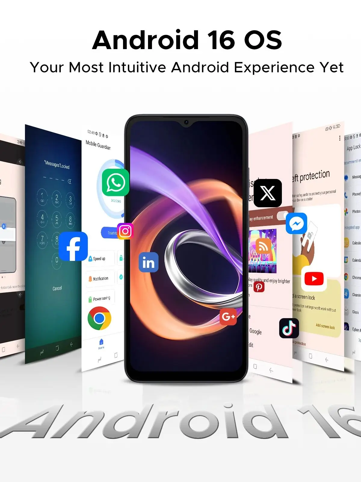 DOOGEE Note56 Plus Android 16 Gemini I 6,56 cala bateria mAh 48 GB RAM (6 + 42) ROM Telefon komórkowy z Google Payment