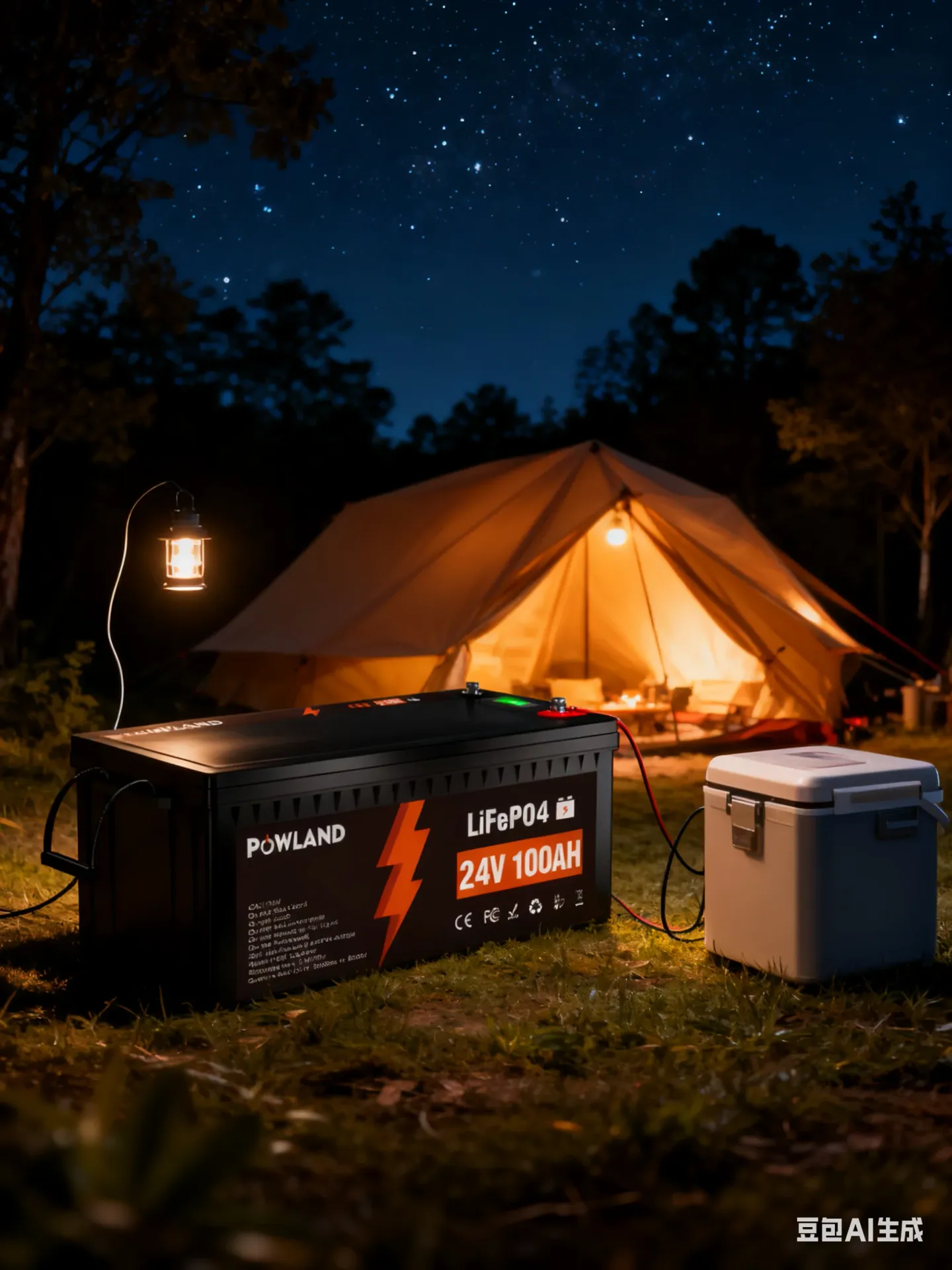 POWLAND 100Ah 200Ah 300Ah Bateria LiFePO4 6000+ Cykli RV 12V 24V System Przechowywania Energii Słonecznej Łódź Golf Energia Słoneczna Kemping Magazyn UE