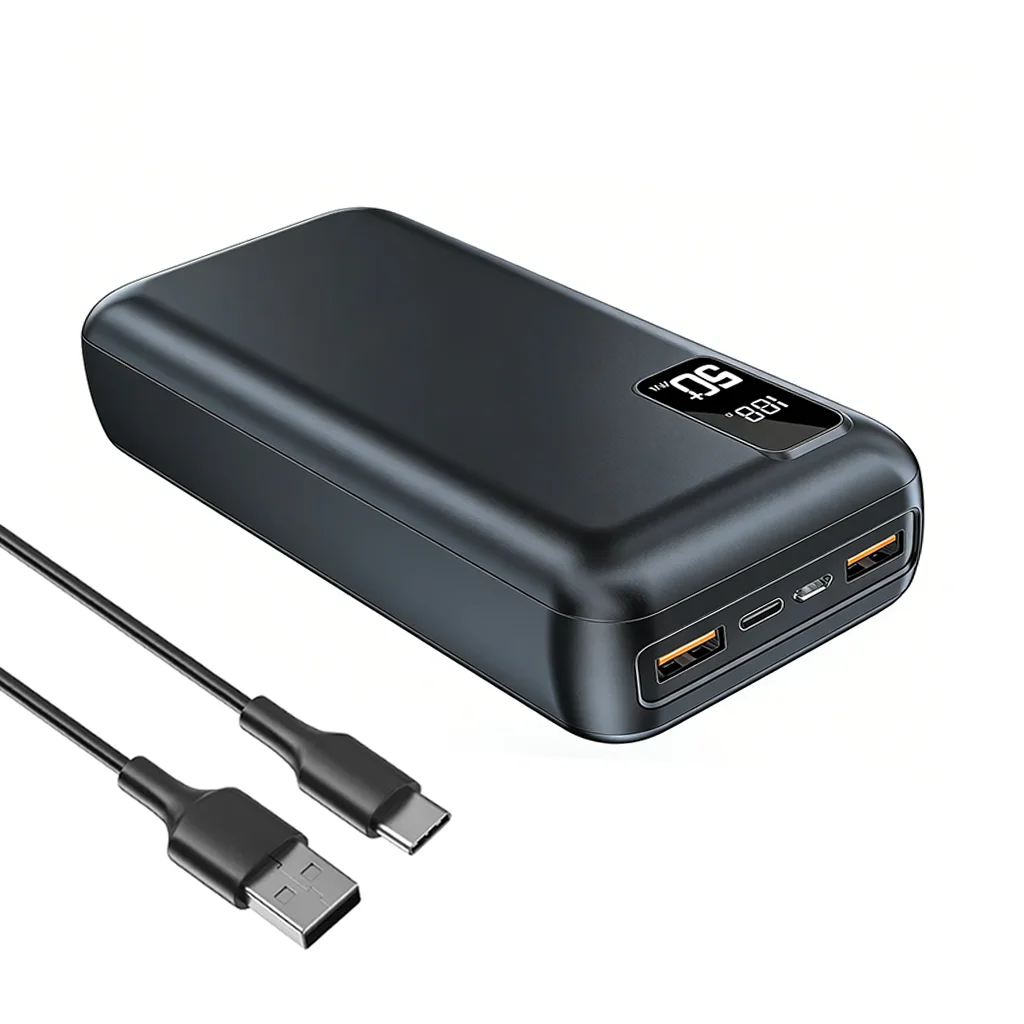 Hganus 50000mAh Power Bank QC PD3.0 22.5W Szybkie ładowanie Type C USB C Wyjście USB-C Dodatkowa bateria Stacja ładująca do użytku na zewnątrz Telefon Laptop Xiaomi Huawei 18 17 16 50000mAh