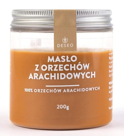 MASŁO ORZECHOWE 100% 200G DESEO 200g Masło Krem z orzechów arachidowych