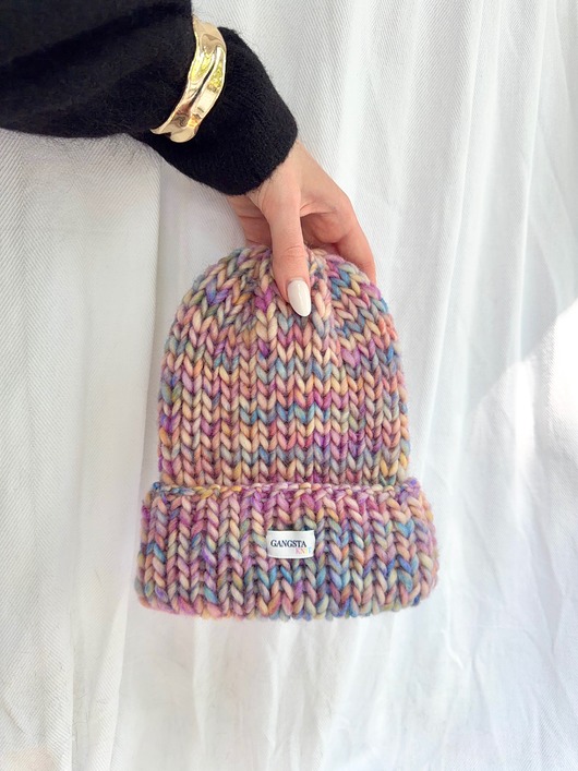 Bestseller wełniana czapka Lily 100% wełna handmade ręcznie robiona