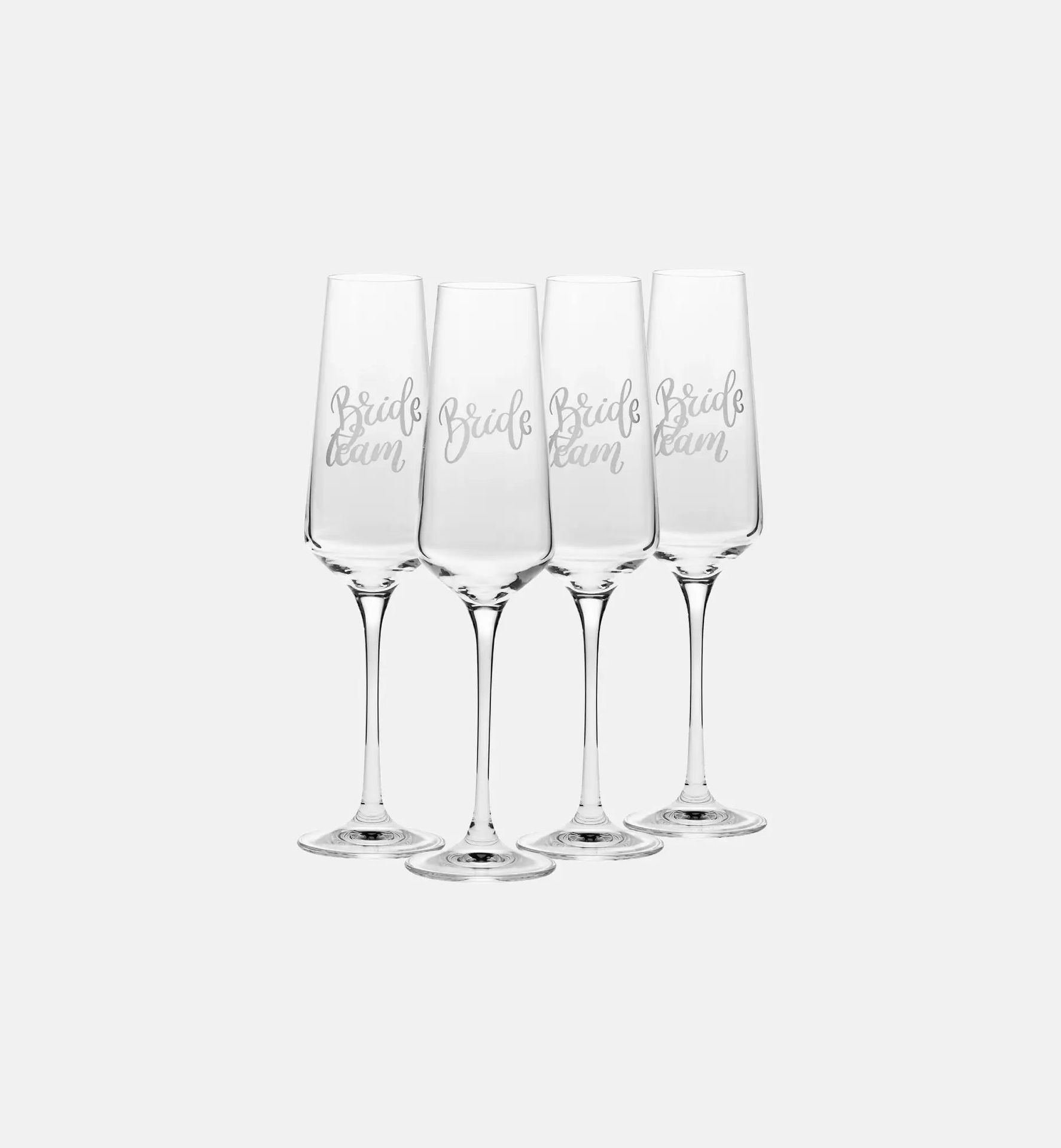 Zdobione kieliszki do szampana Bride Team 180 ml Celebration Moments