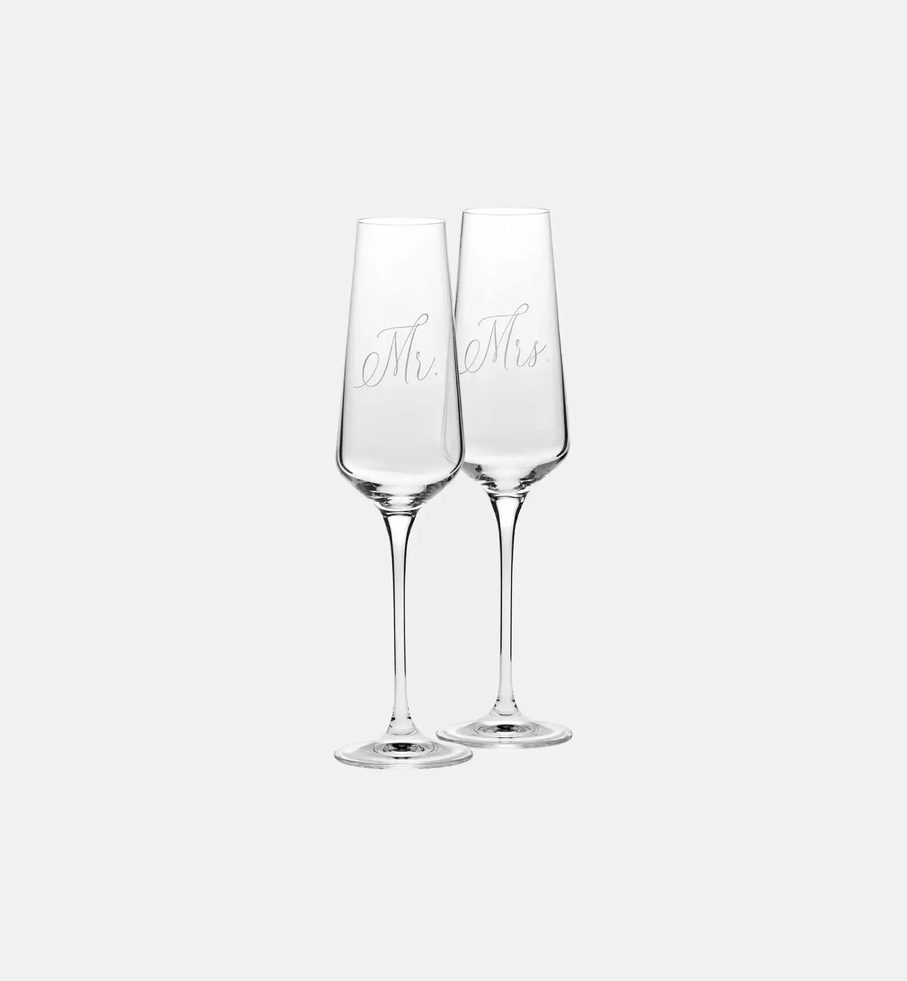 Zdobione kieliszki do szampana Mr. & Mrs. 180 ml Celebration Moments