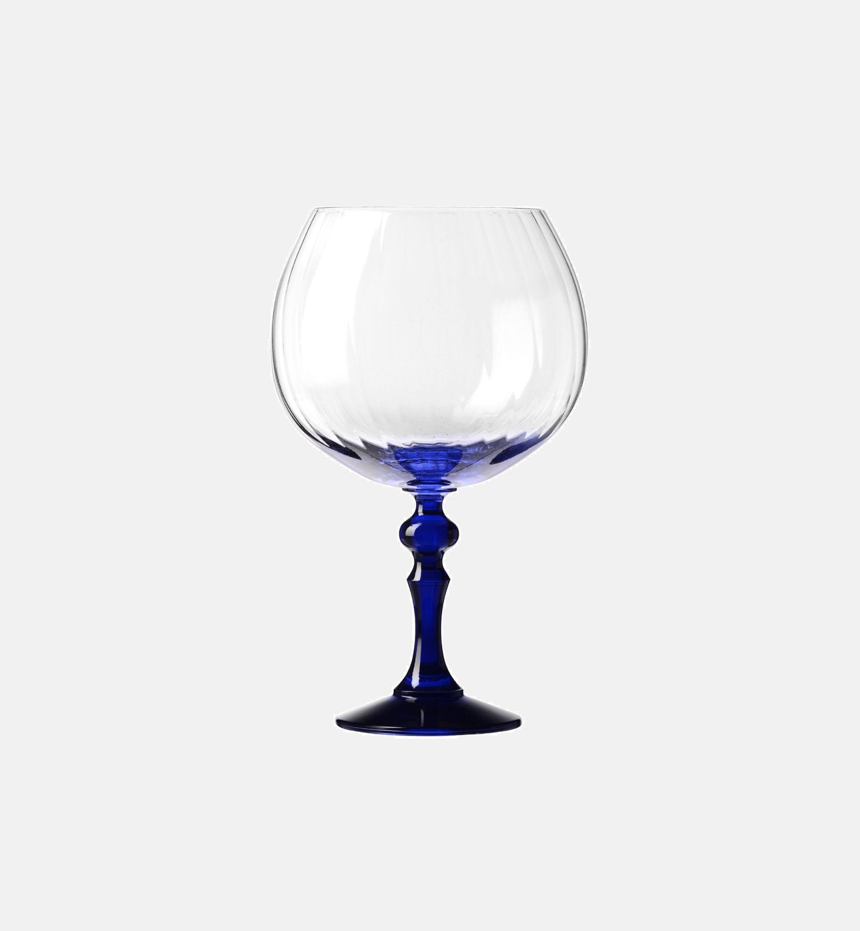 Cieniowane kieliszki do ginu z granatową nóżką 660 ml Bubble