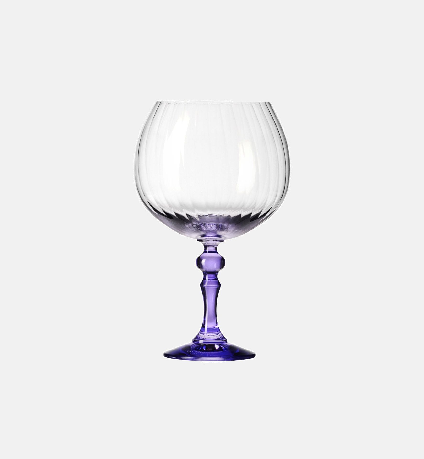 Cieniowane kieliszki do ginu z fioletową nóżką 660 ml Bubble