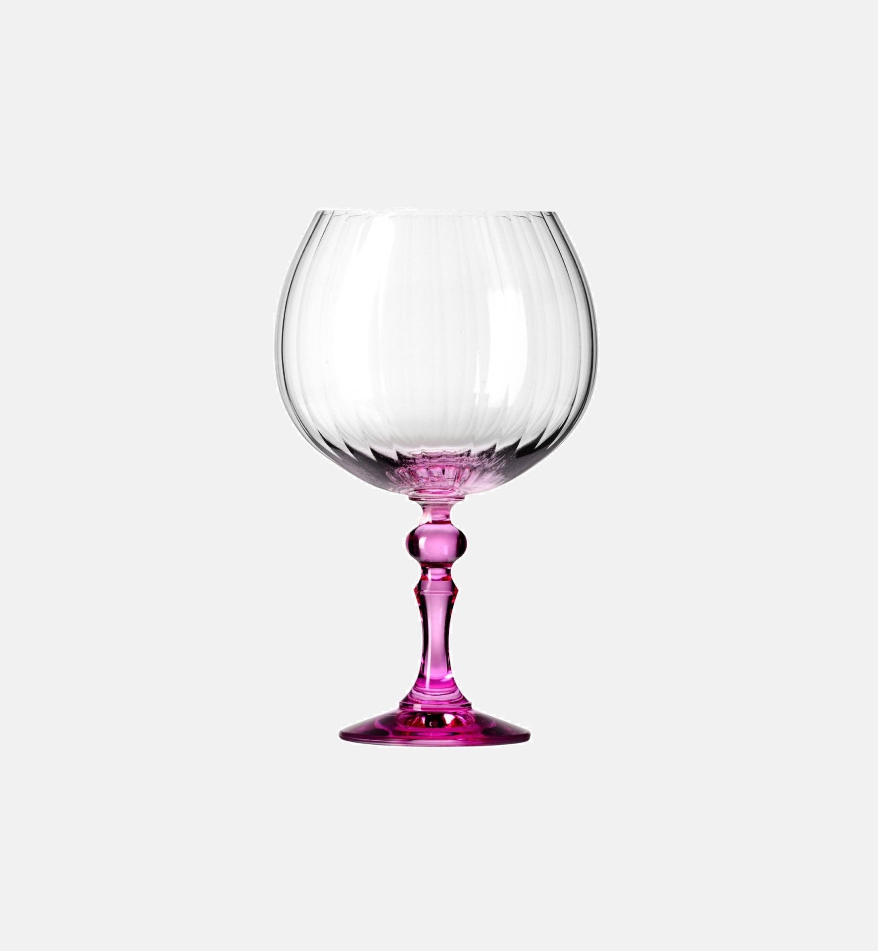 Cieniowane kieliszki do ginu z różową nóżką 660 ml Bubble