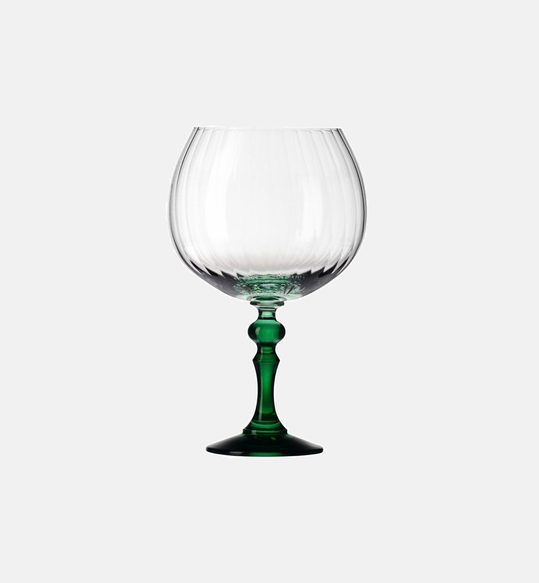 Cieniowane kieliszki do ginu z ciemnozieloną nóżką 660 ml Bubble
