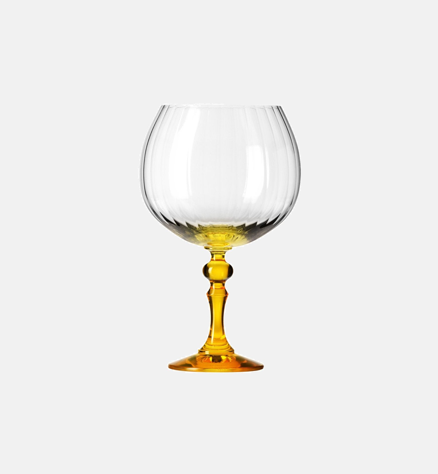 Cieniowane kieliszki do ginu z żółtą nóżką 660 ml Bubble