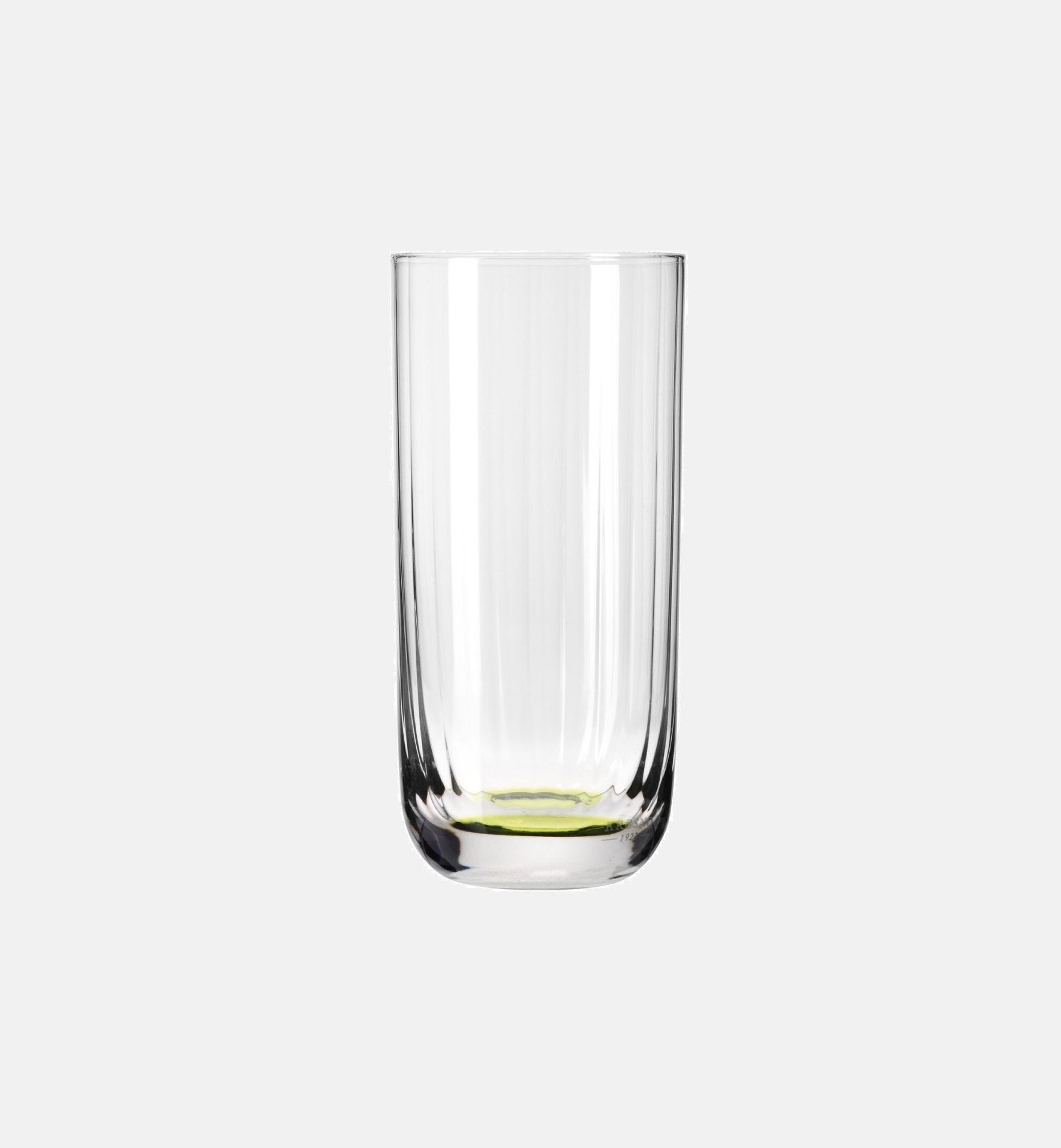 Wysokie ryflowane szklanki do wody Zielony 360 ml Bubble