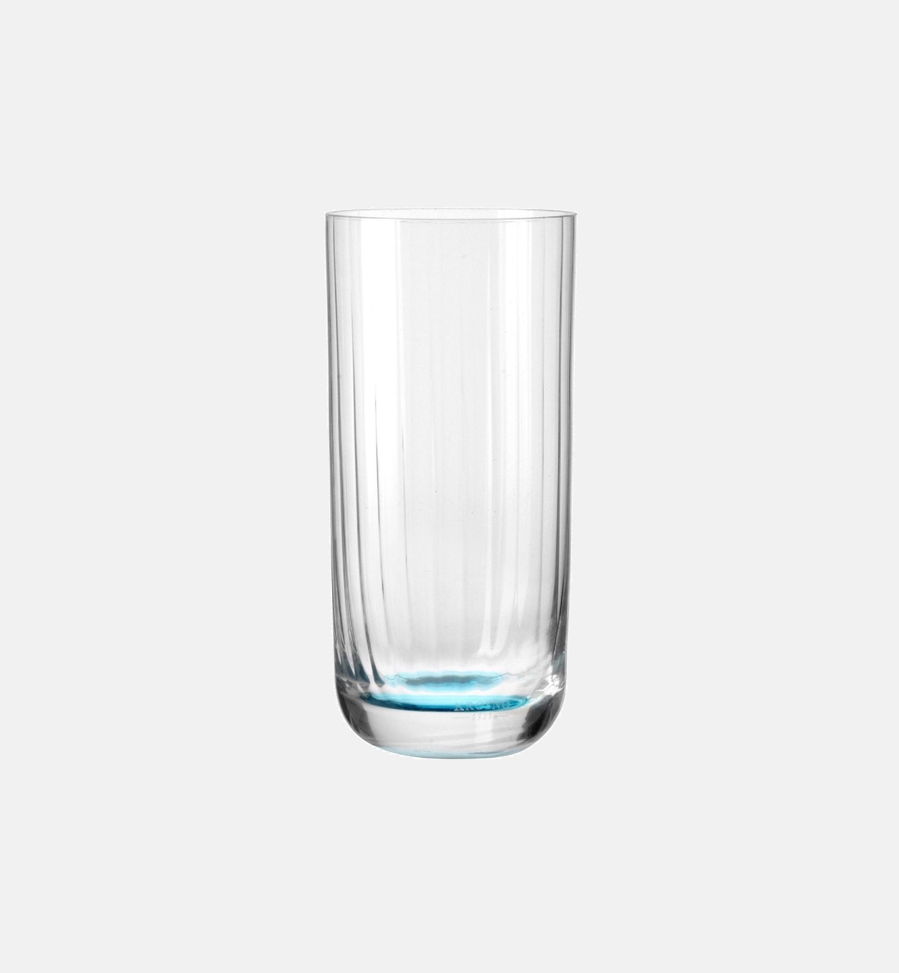 Wysokie ryflowane szklanki do wody Niebieski 360 ml Bubble