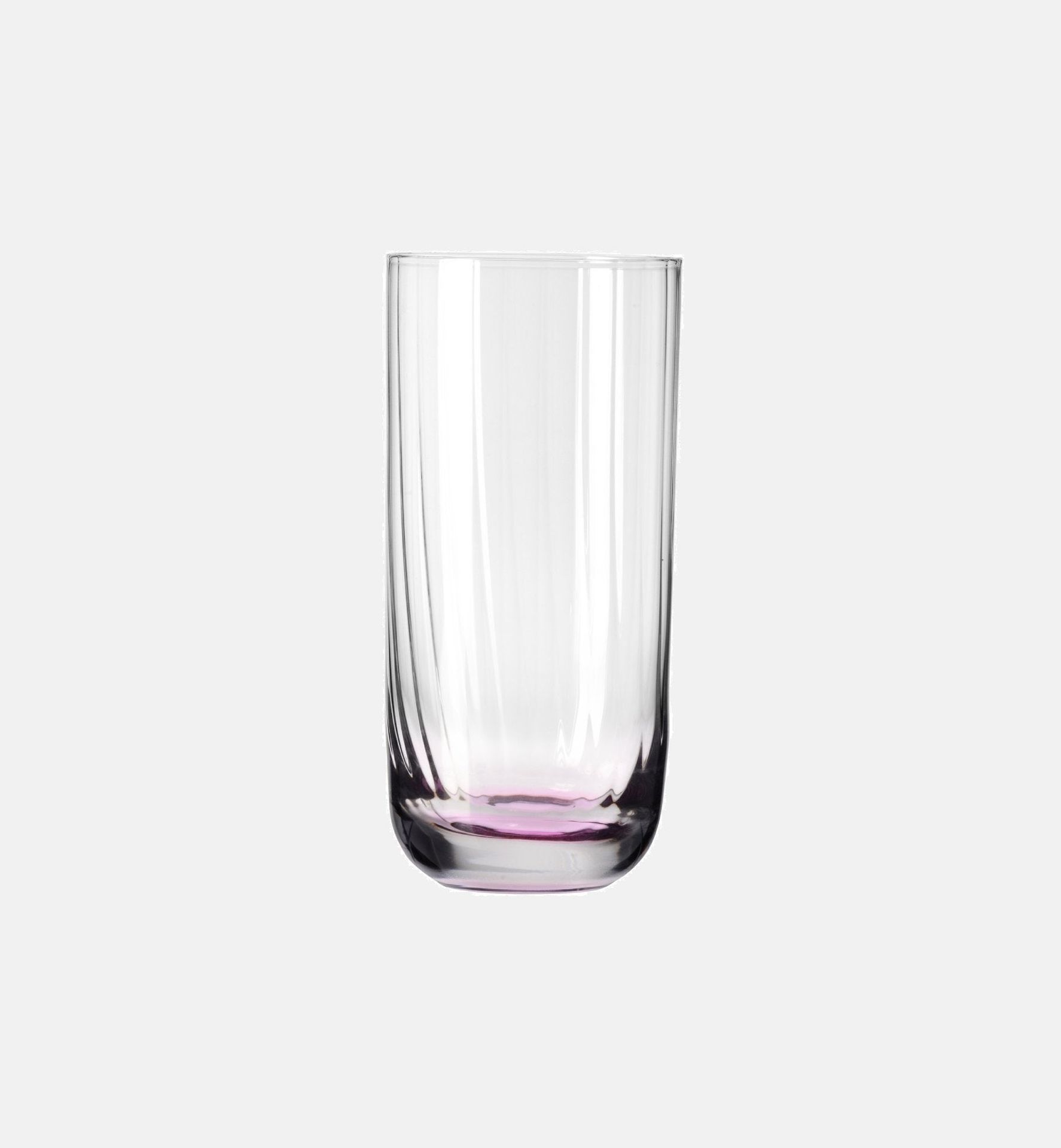 Wysokie ryflowane szklanki do wody Różowy 360 ml Bubble