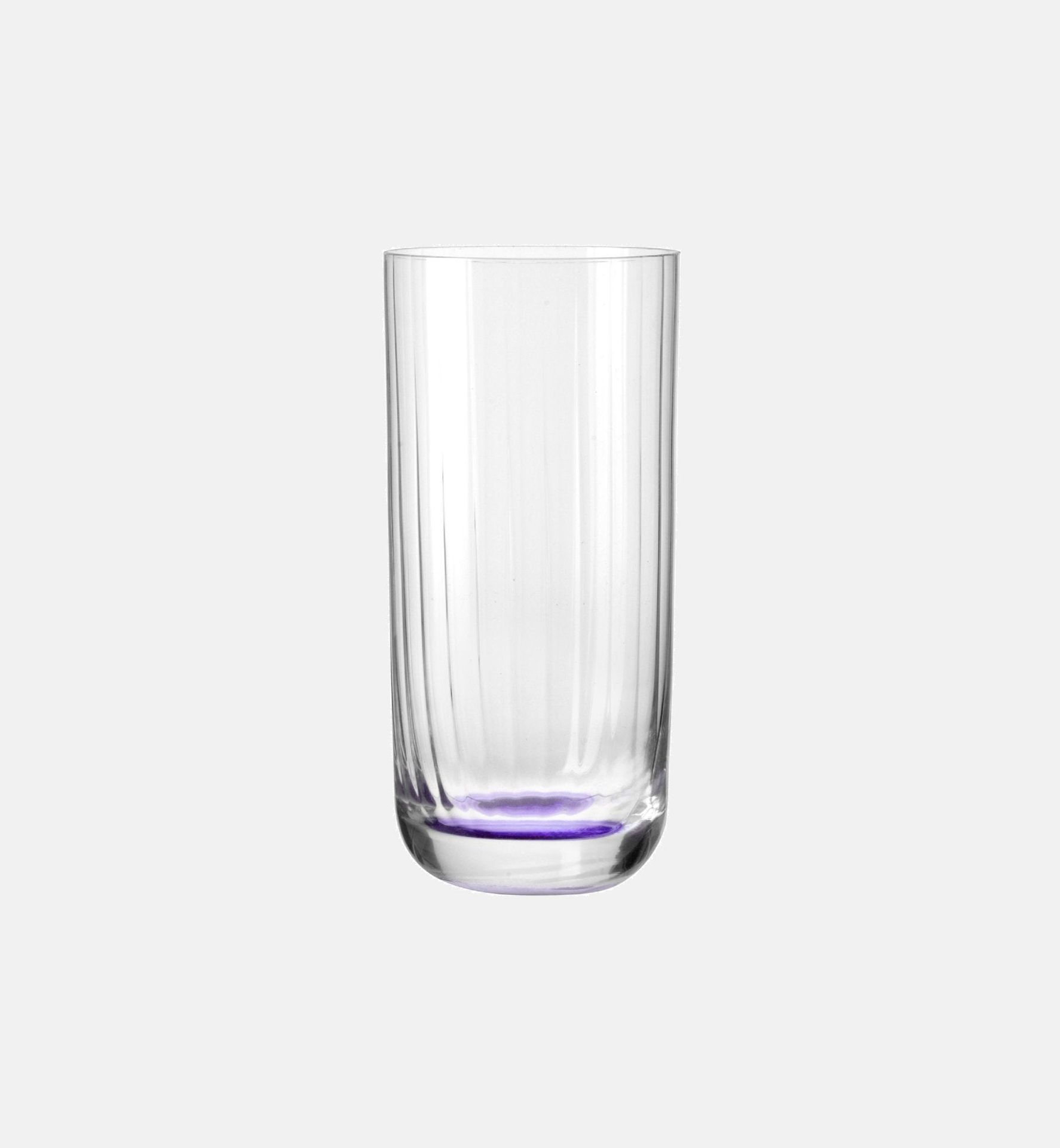 Wysokie ryflowane szklanki do wody Fioletowy 360 ml Bubble
