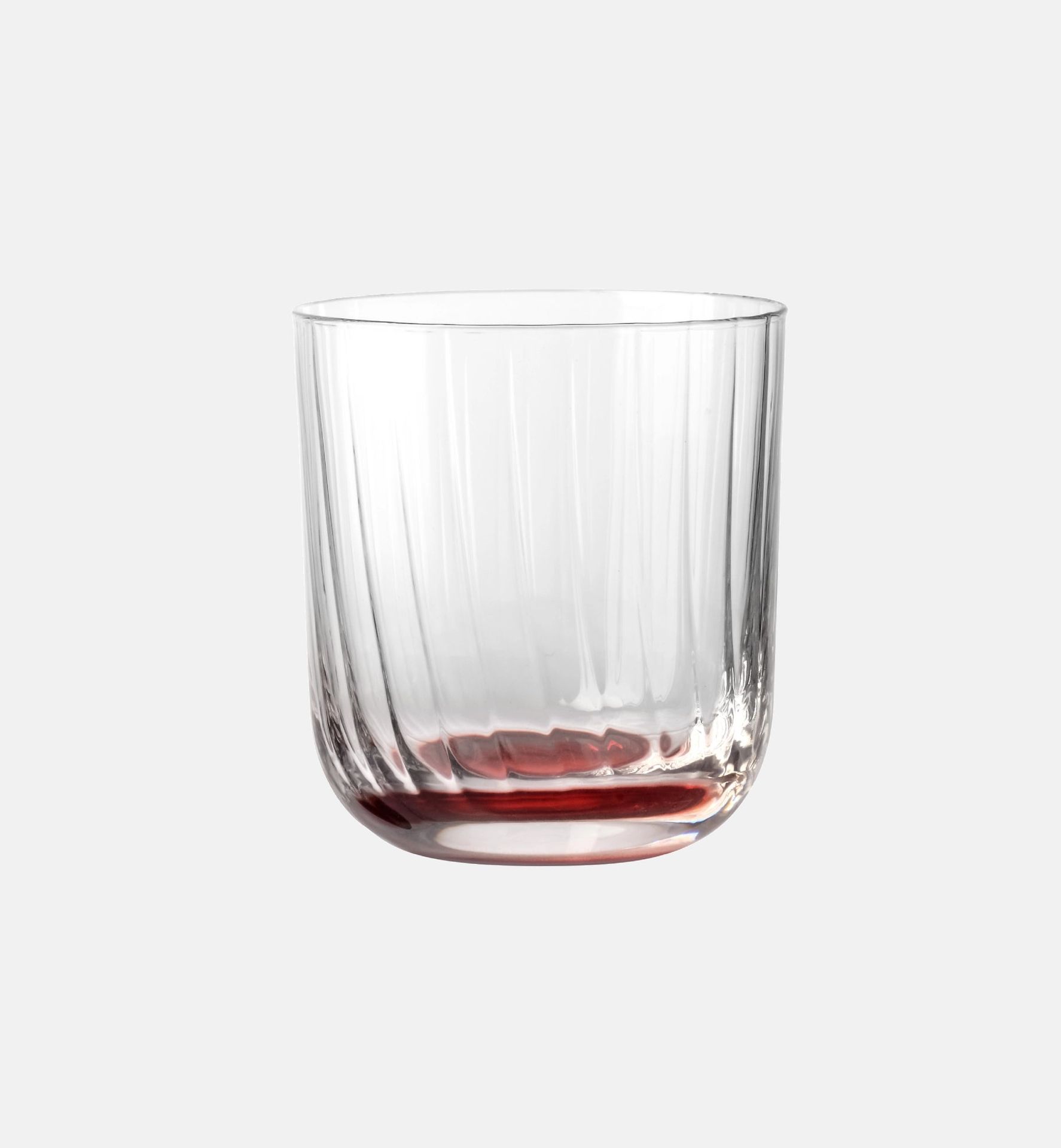 Ryflowane szklanki do wody Czerwony 300 ml Bubble