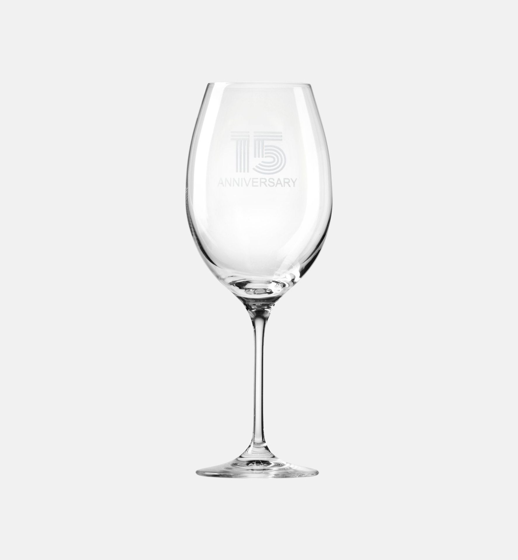 Zdobiony kieliszek do wina z napisem 15 ANNIVERSARY, 15 ROCZNICA 480 ml Celebration Moments