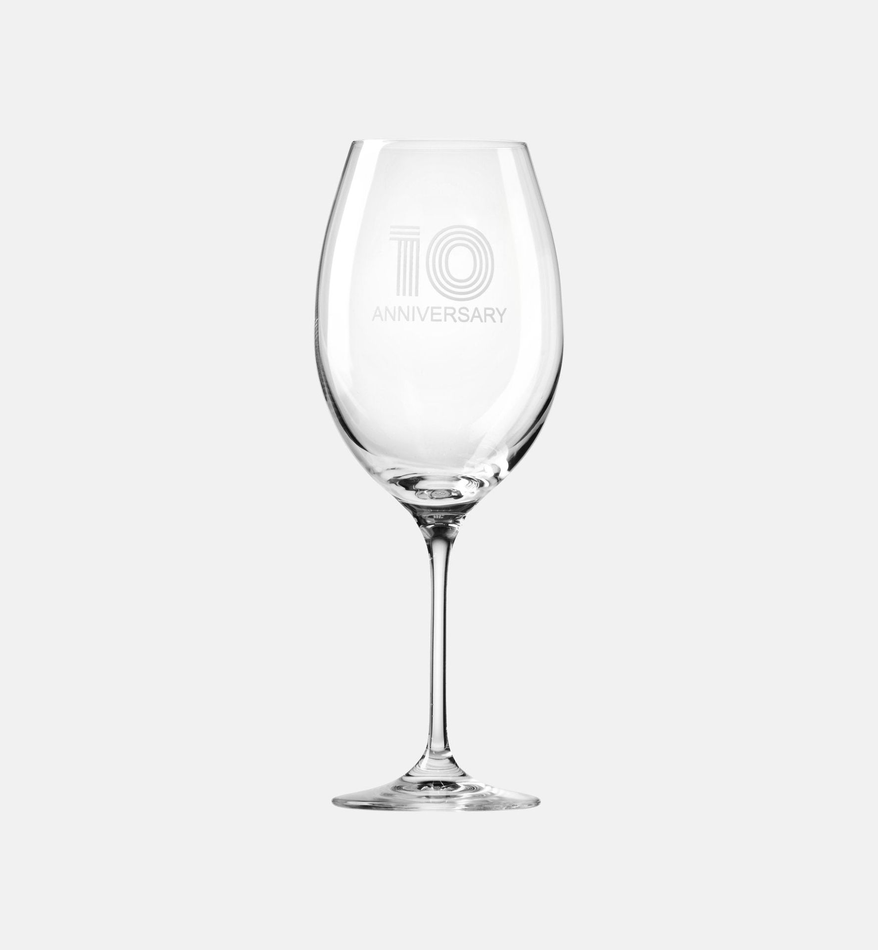 Zdobiony kieliszek do wina z napisem 10 ANNIVERSARY, 10 ROCZNICA 480 ml Celebration Moments