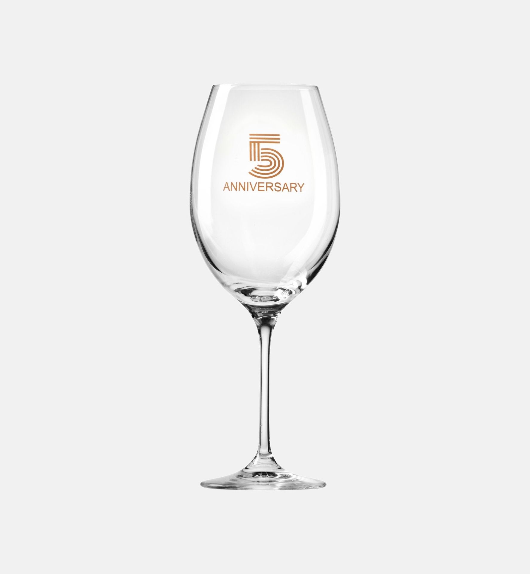 Zdobiony kieliszek do wina z napisem 5 ANNIVERSARY, 5 ROCZNICA 480 ml Celebration Moments