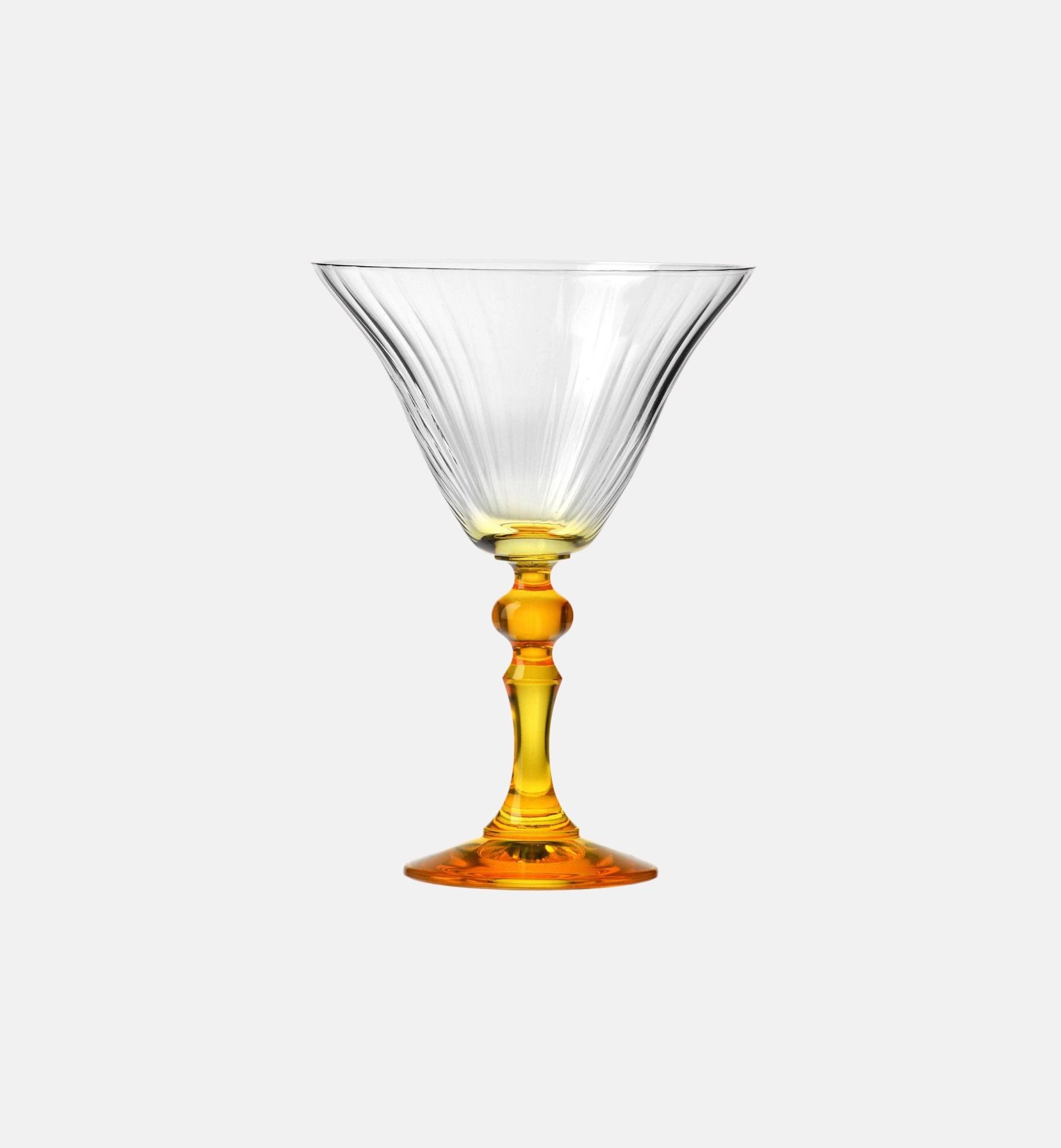 Cieniowane kieliszki do martini z żółtą nóżką 170 ml Bubble