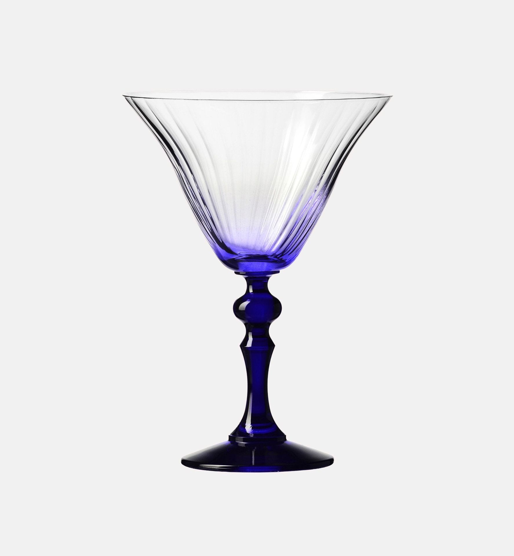 Cieniowane kieliszki do martini z granatową nóżką 170 ml Bubble