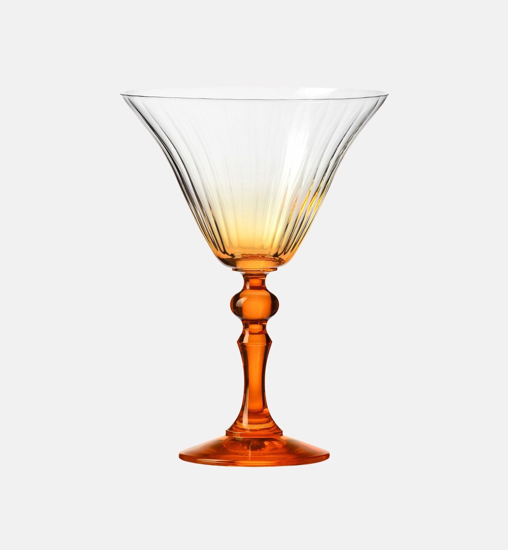 Cieniowane kieliszki do martini z pomarańczową nóżką 170 ml Bubble