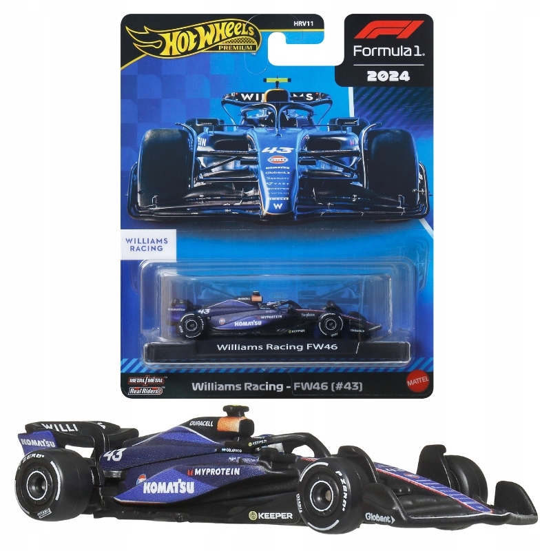 Hot Wheels Premium Race F1 Autko Kolekcjonerskie Samochód Williams Racing FW46 Team #43 JBM20