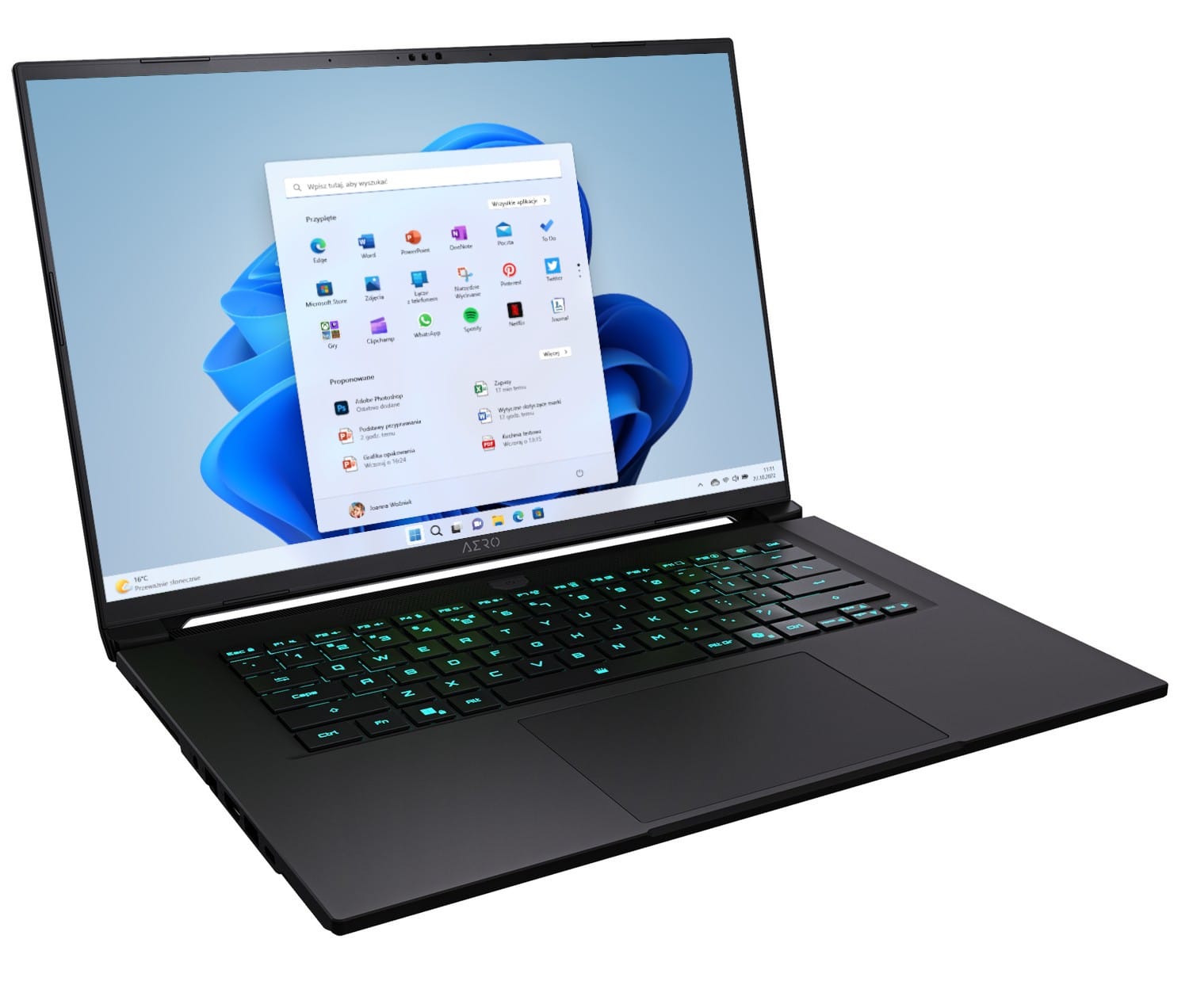 Gigabyte AERO X16 4PHN4EEC64DH AMD Ryzen 9 AI 465 16'' 16GB 1TB W11H RTX 5070