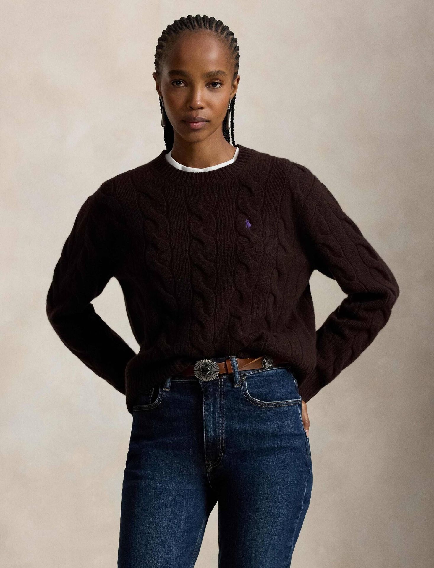 POLO RALPH LAUREN Wełniany sweter Loose fit z dodatkiem kaszmiru