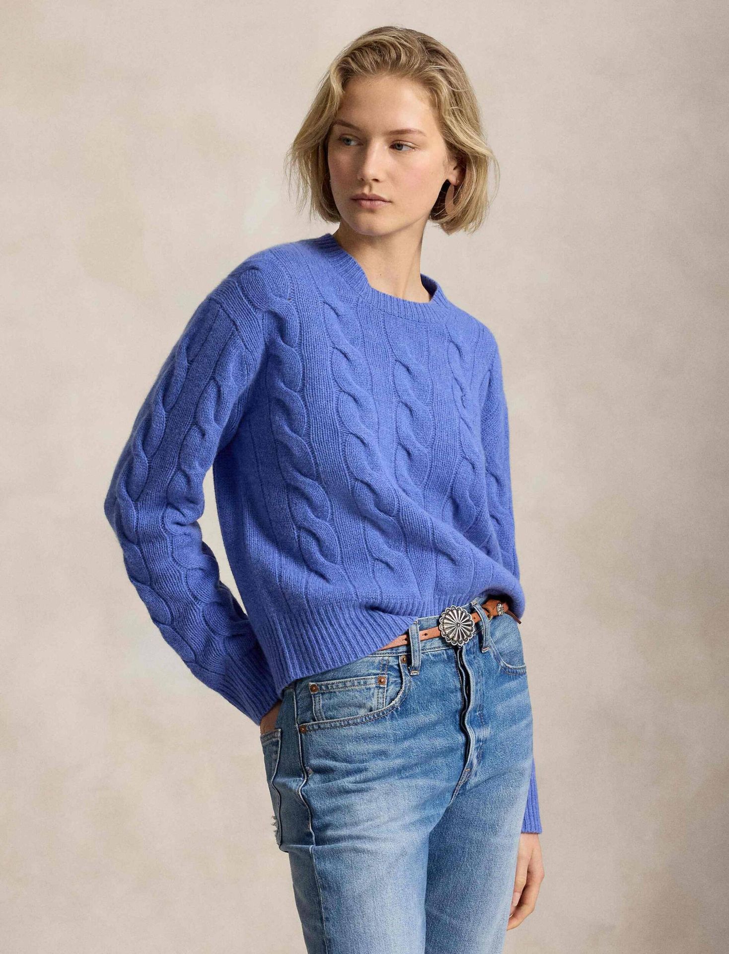 POLO RALPH LAUREN Wełniany sweter Loose fit z dodatkiem kaszmiru